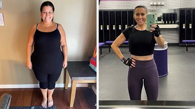 Christina Pimentel Puckett, before and after bariatric surgery