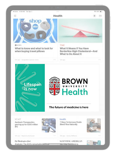 Brown University Health Bridge Campaign Digital Display Banner Apple In Context Mobile