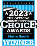 Logo for 2023 Metro South official community choice awards
