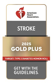 American Heart Association Gold Plus Get With the Guidelines award for stroke care for Saint Anne's Hospital.