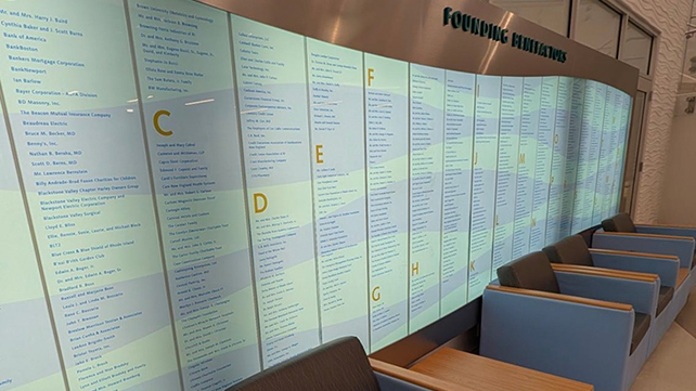 Hasbro Children's Donor Wall