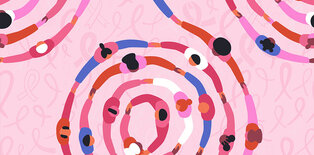 Graphic representing breast cancer awareness 