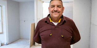 Man in construction site