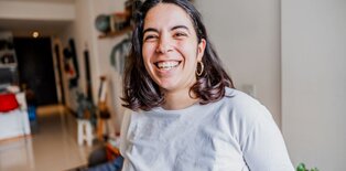 Woman smiling at the camera