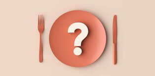 Plate with question mark