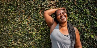 Women smiling in sun