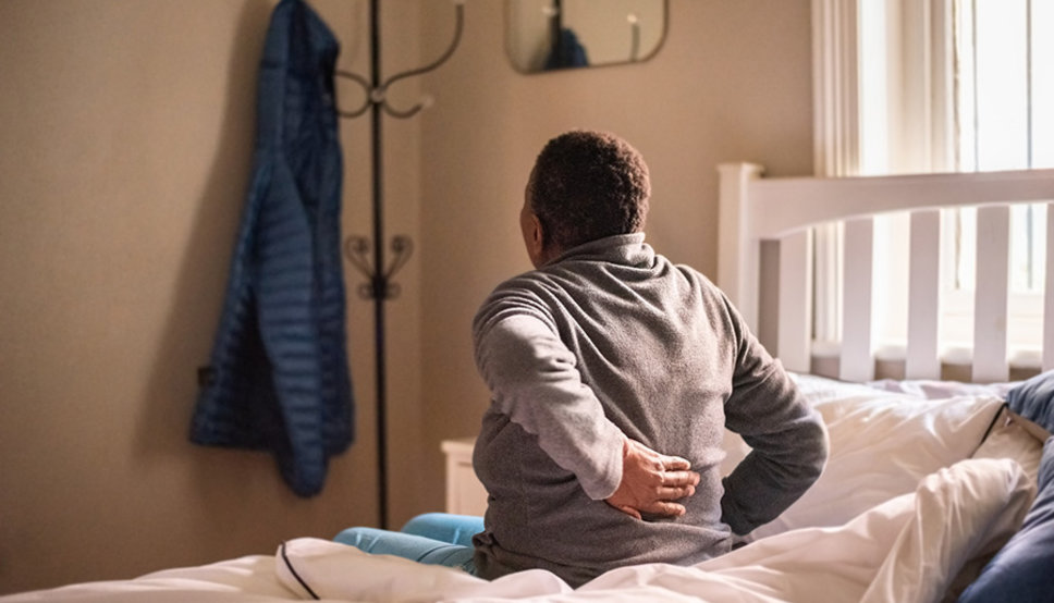 woman with back pain