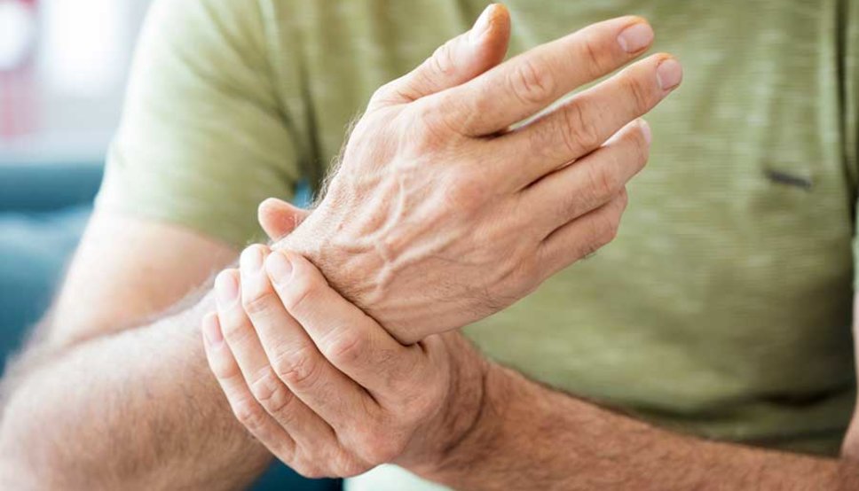 Person with wrist arthritis