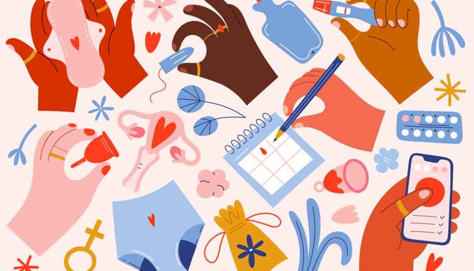 Menstruation illustrations