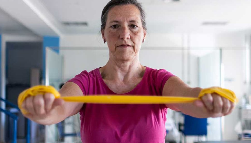 women doing physical therapy