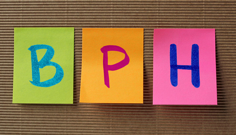 Sticky notes spelling BPH