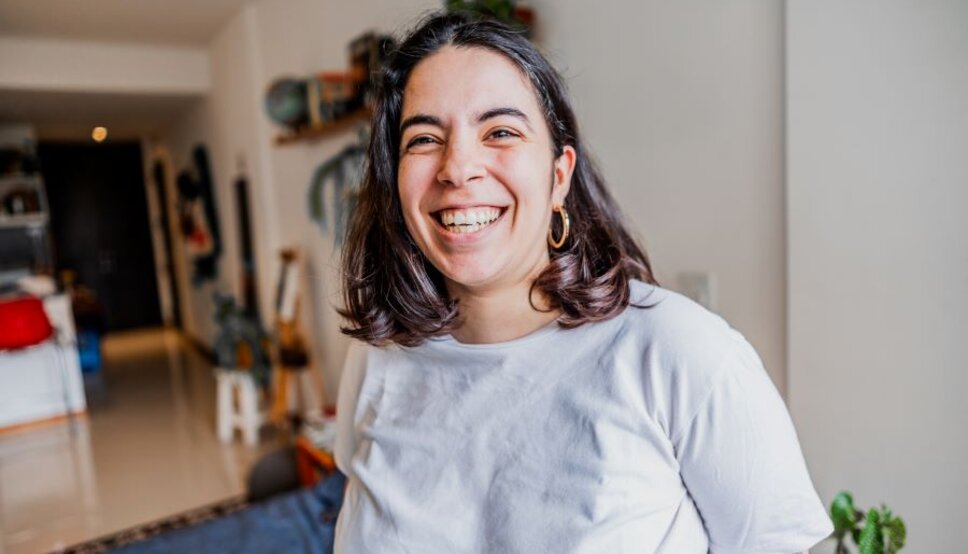 Woman smiling at the camera