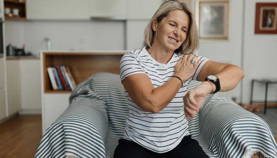 Women with frozen shoulder