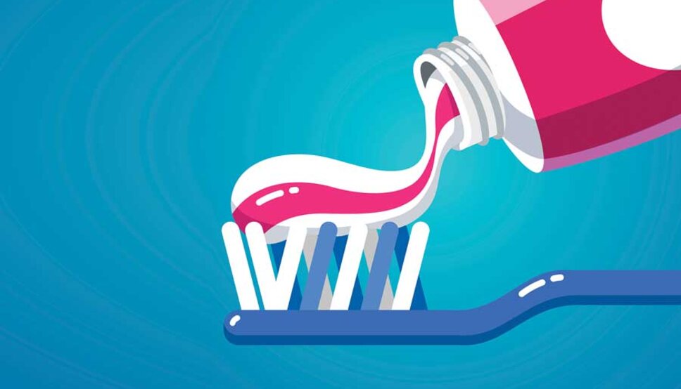 Graphic of toothpaste and tooth brush