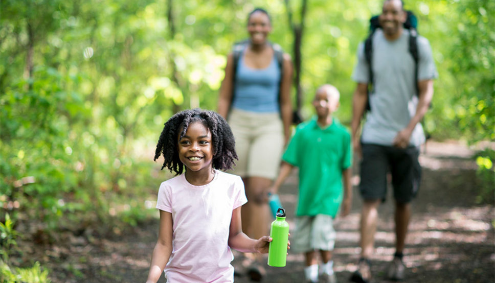 family on a hike