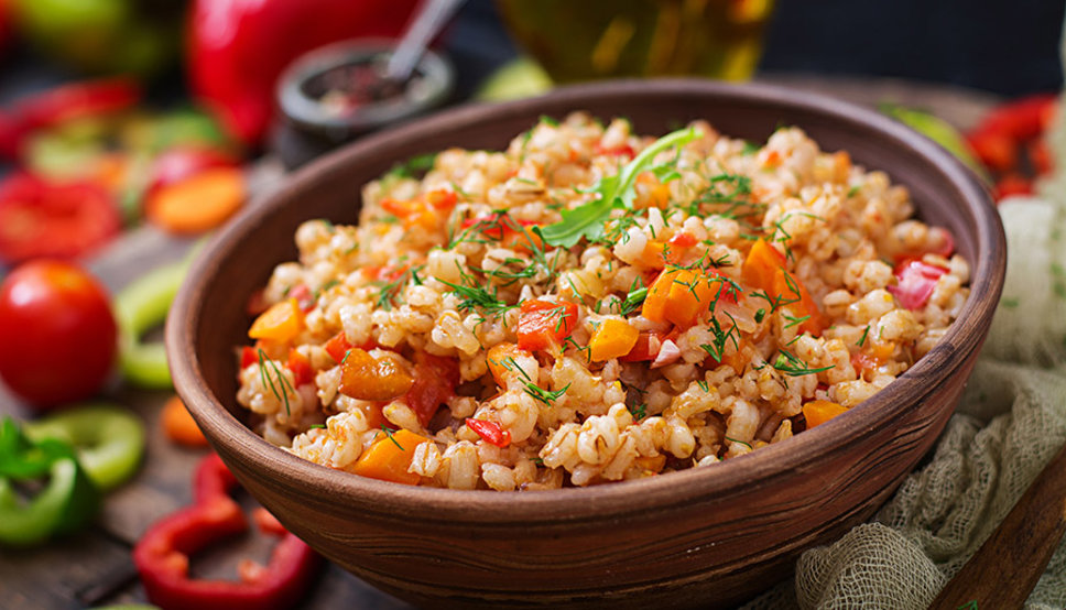 bowl of barley salad