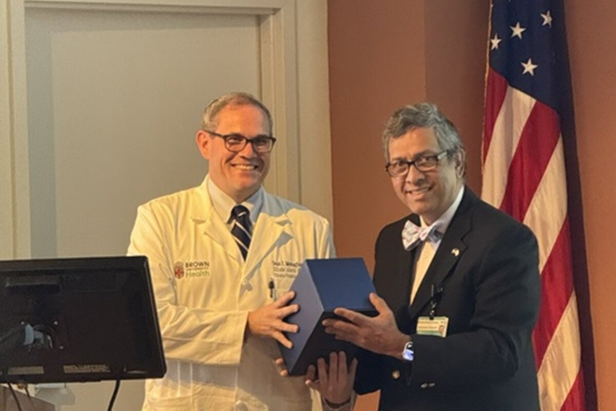 Dr. Monaghan and Bharat Ramratnam, MD