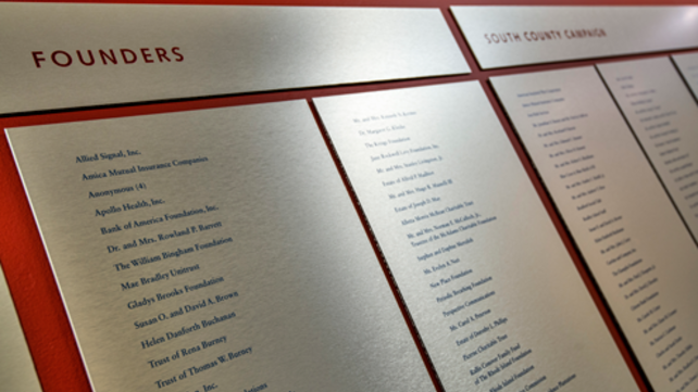 Bradley Hospital Donor Wall