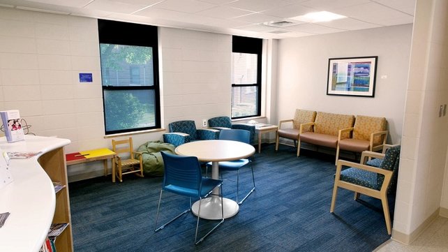 Waiting area at the Verrecchia Clinic