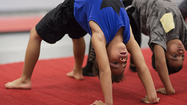 Kai at gymnastics class