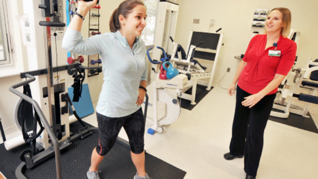woman in physical therapy
