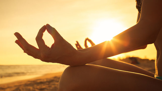 Person doing Yoga