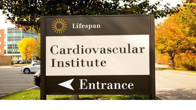 Sign outside the Warren location of the Lifespan Cardiovascular Institute