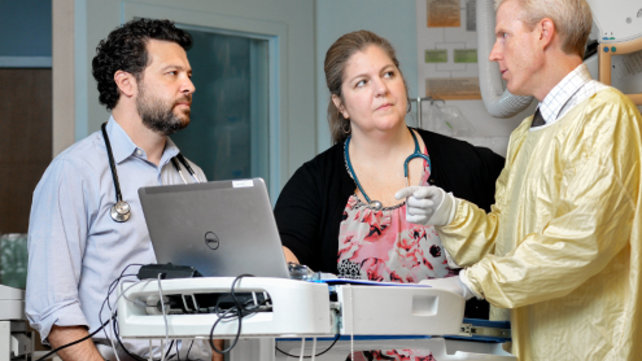 emergency department staff talking