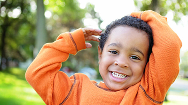 Small boy smiling