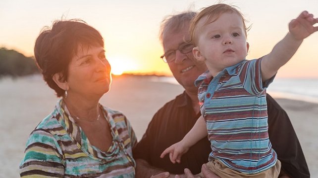 Family on a beach