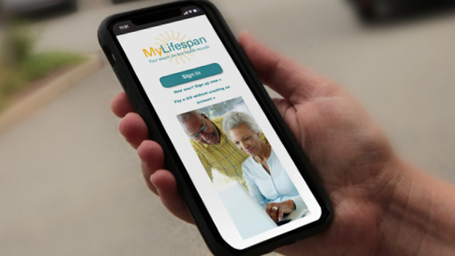 Lifespan Telehealth on a mobile phone