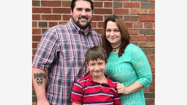 Gavin with his parents