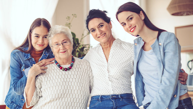 Group of multigenerational women