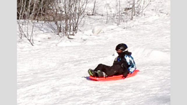 Child sledding