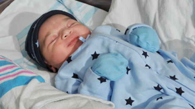 Sleeping newborn infant