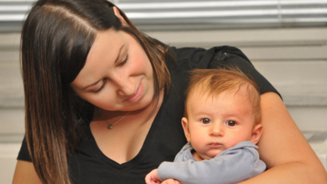 Mother and young child