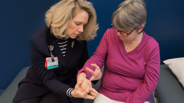 Physical therapist with a patient