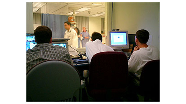 Medical simulation training control room