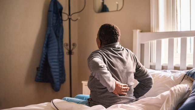 woman with back pain