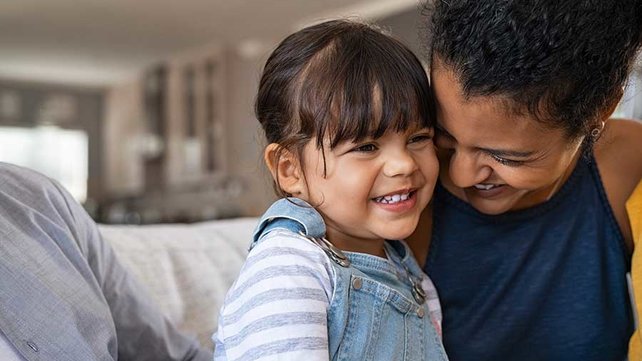 Mom and resilient child