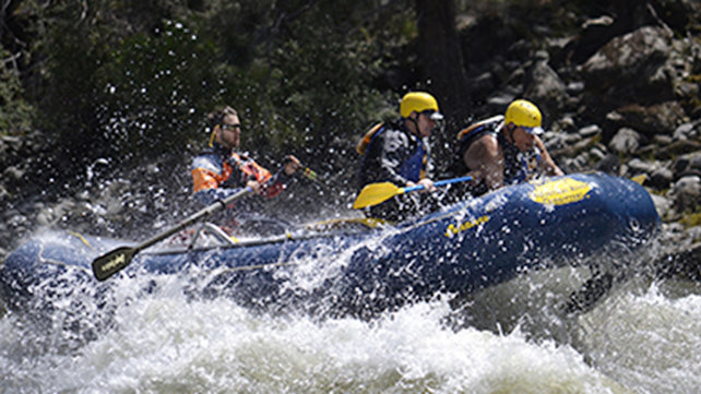 Paul Zimmerman white water rafting.