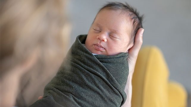 Image of swaddled baby