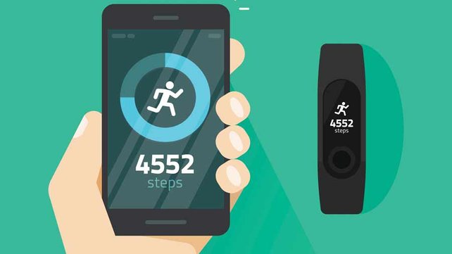 Fitness tracker counting steps