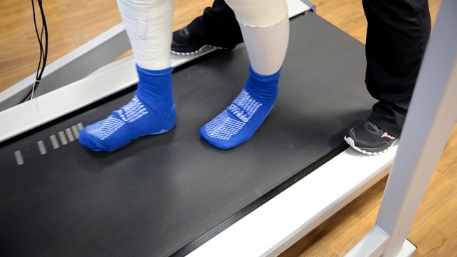 Treadmills are an important piece of rehabilitative equipment at Vanderbilt Rehabilitation Center