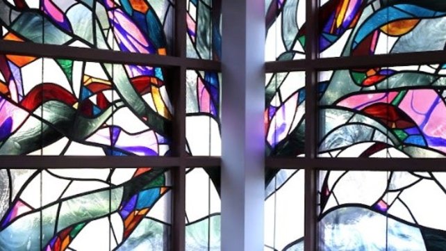 Stained glass art at Hasbro Chapel, Hasbro Children's Hospital