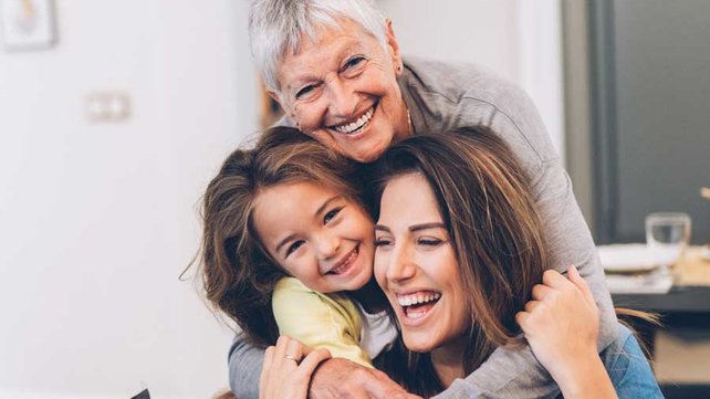 Multigenerational family of women