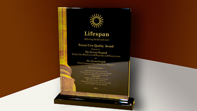 2022 Lifespan Barnet Fain Quality Award