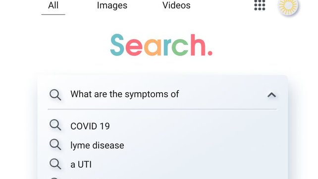 Google symptom search terms