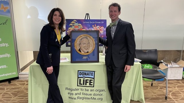 Billy Partain at the portrait investiture ceremony for his husband, Joseph Keenan