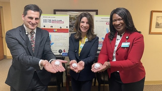 Leadership at The Miriam Hospital on World Hand Hygience Day 2023